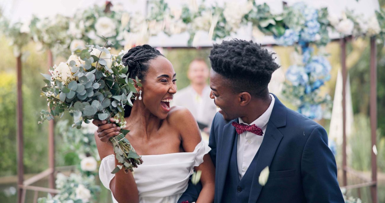 happy couple after getting married