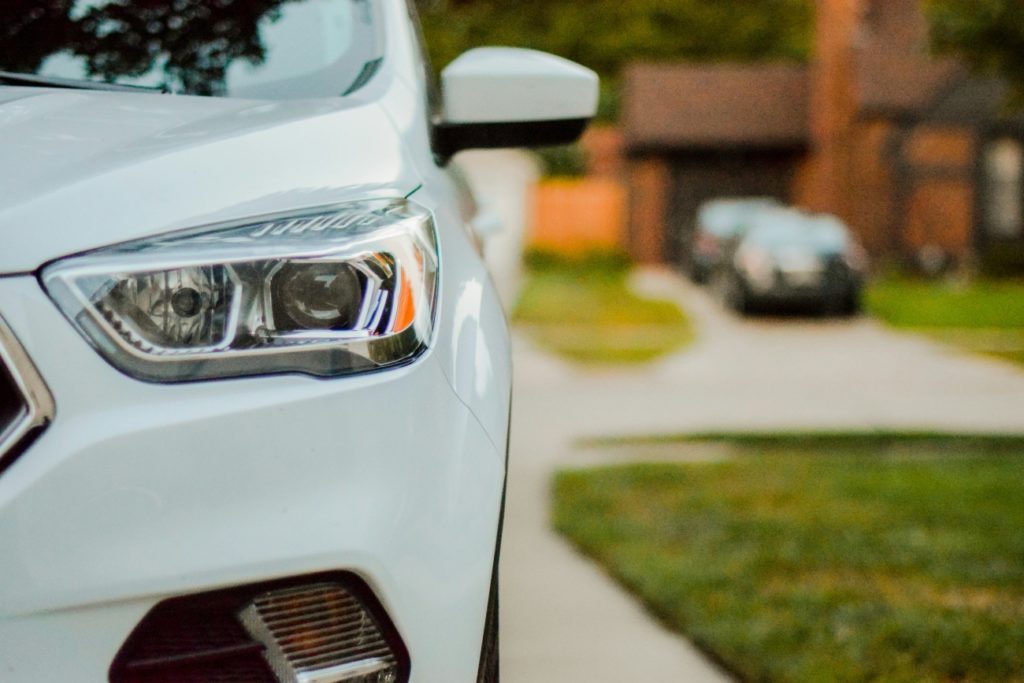 a car on a driveway